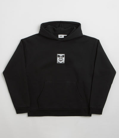 Obey Icon Extra Heavy Hoodie in Black