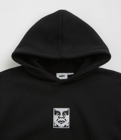 Obey Icon Extra Heavy Hoodie in Black
