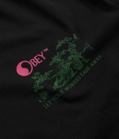 Obey Let Your Worries Fade Away T-Shirt - Vintage Black