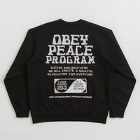 Obey Peace Program Crewneck Sweatshirt - Black thumbnail