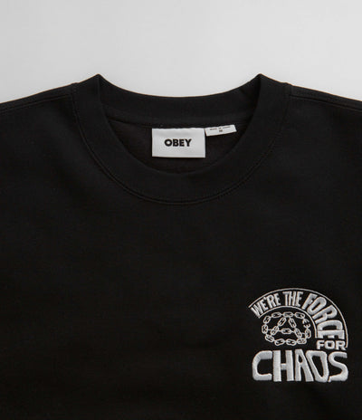 Obey Peace Program Crewneck Sweatshirt - Black