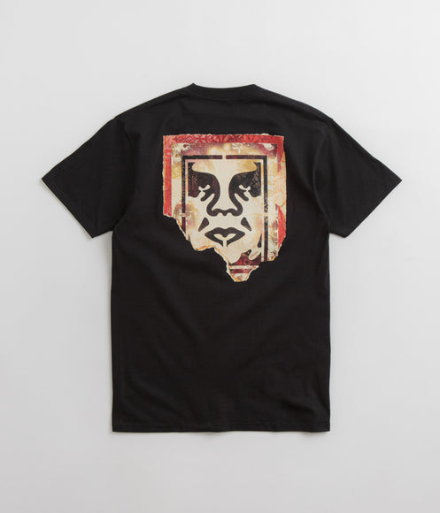 Obey Ripped Icon T-Shirt - Black