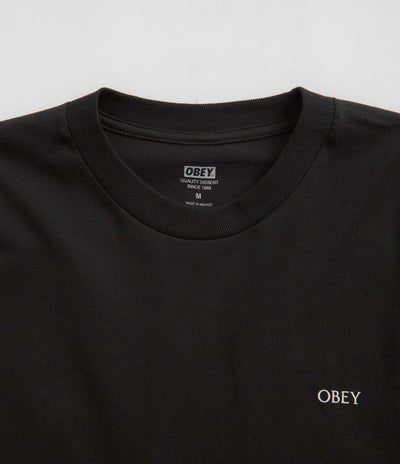 Obey Ripped Icon T-Shirt - Black