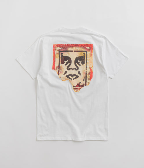 Obey Ripped Icon T-Shirt - White