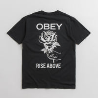 Obey Rise Above Rose T-Shirt - Pigment Vintage Black thumbnail