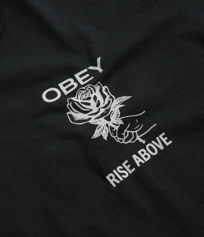 Obey Rise Above Rose T-Shirt - Pigment Vintage Black
