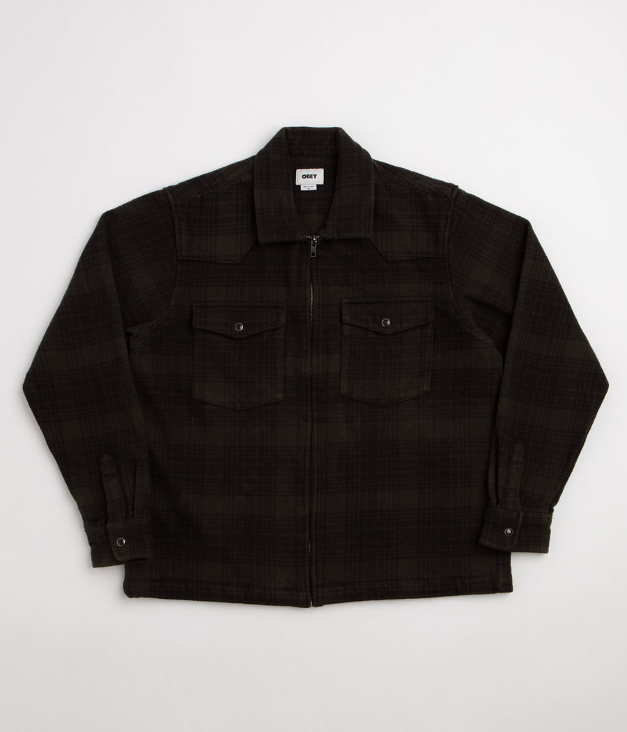 Obey Willie Zip Up Shirt Jacket - Rosin Multi
