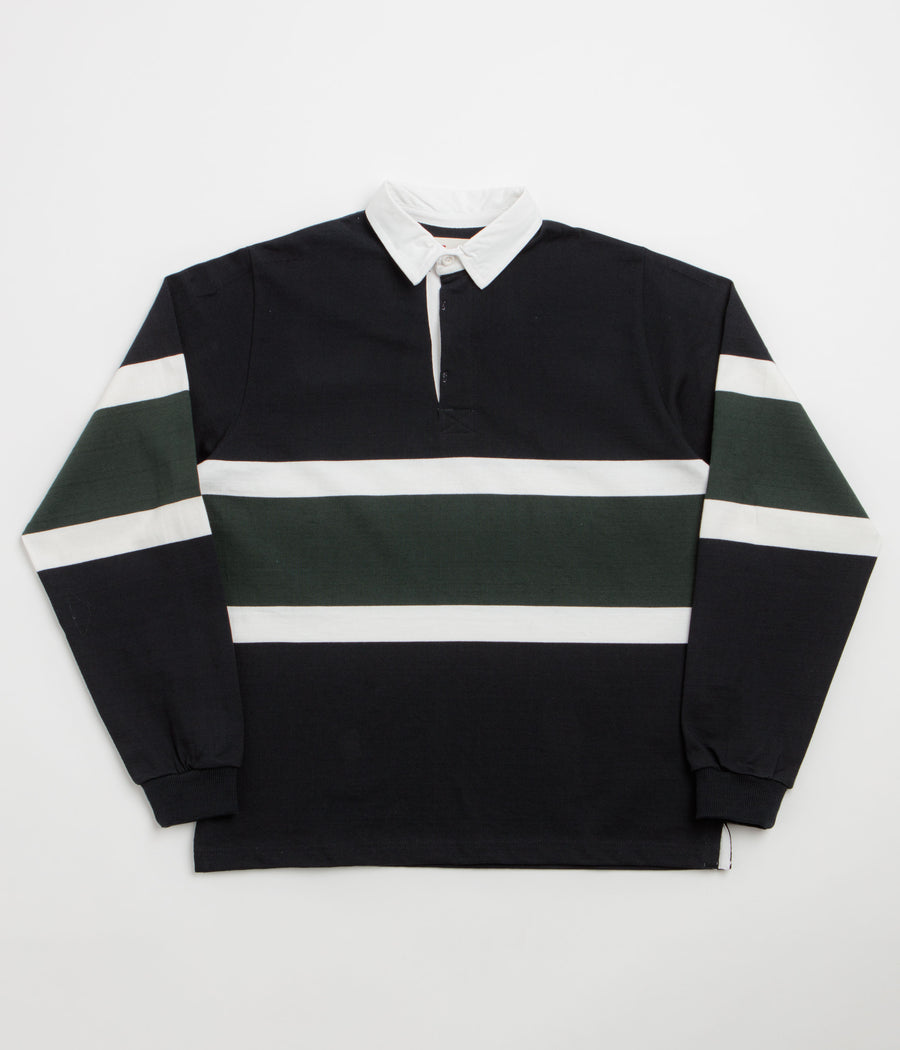 Opensider Classic Rugby Shirt - Black Tri-Stripe