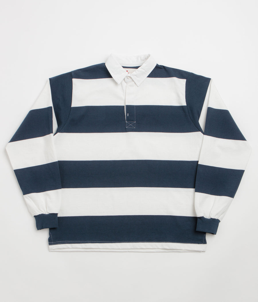 Opensider Classic Rugby Shirt - Blue Wide-Stripe