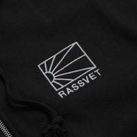 Rassvet Mini Logo Zip Hoodie in Black thumbnail