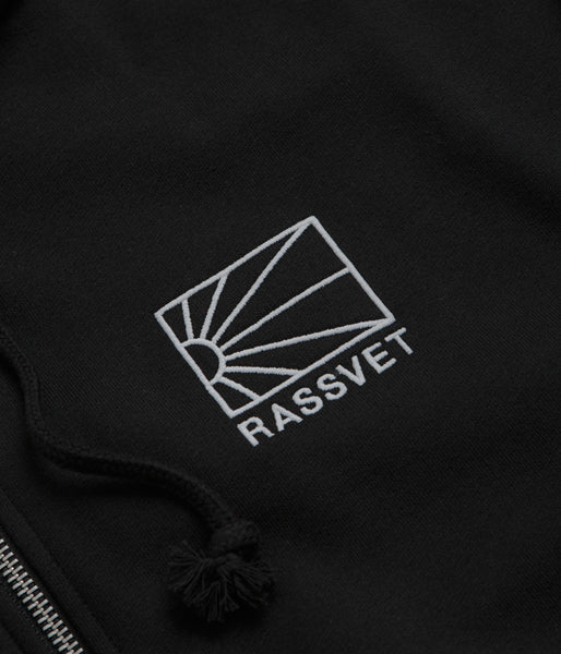 Rassvet Mini Logo Zip Hoodie - Black | flatspot