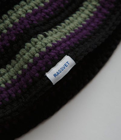 PACCBET Striped Knitted Bucket Hat - Stripes