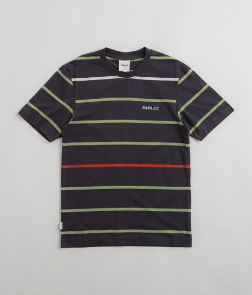 Parlez Element Stripe T-Shirt - Navy