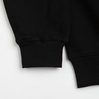 Pass Port Emblem Applique Crewneck Sweatshirt - Black thumbnail