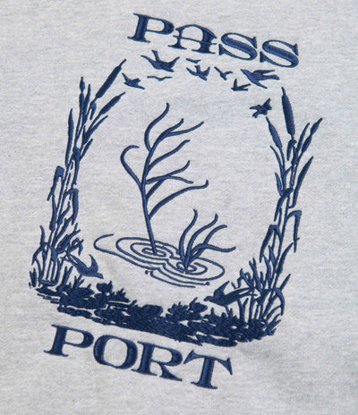 Pass Port Everglade Embroidery Crewneck Sweatshirt - Ash Heather