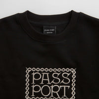 Pass Port Invasive Embroidered Crewneck Sweatshirt - Black thumbnail