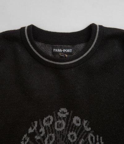 Pass Port Kings X Fountain Mohair Knitted Sweatshirt - Black