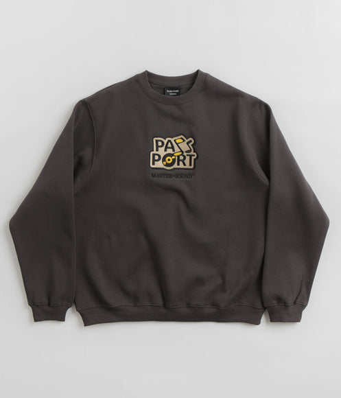 Pass Port Master-Sound Embroidered Crewneck Sweatshirt - Tar