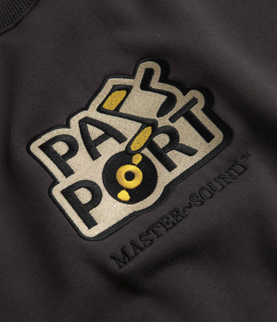 Pass Port Master-Sound Embroidered Crewneck Sweatshirt - Tar