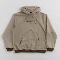 Pass Port Official Contrast Organic Hoodie - Khaki thumbnail