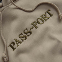 Pass Port Official Contrast Organic Hoodie - Khaki thumbnail