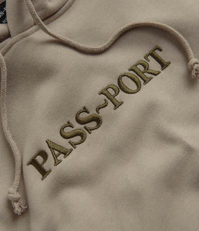 Pass Port Official Contrast Organic Hoodie - Khaki