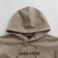 Pass Port Official Contrast Organic Hoodie - Khaki thumbnail