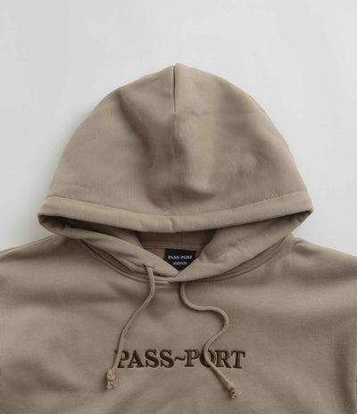 Pass Port Official Contrast Organic Hoodie - Khaki