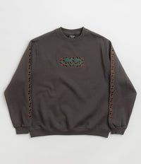 Pass Port Pattoned Crewneck Sweatshirt in Tar
