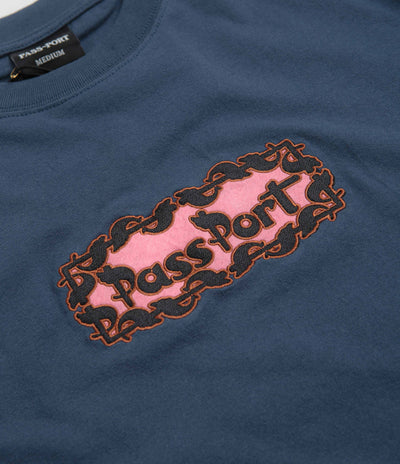 Pass Port Pattoned T-Shirt - Harbour Blue