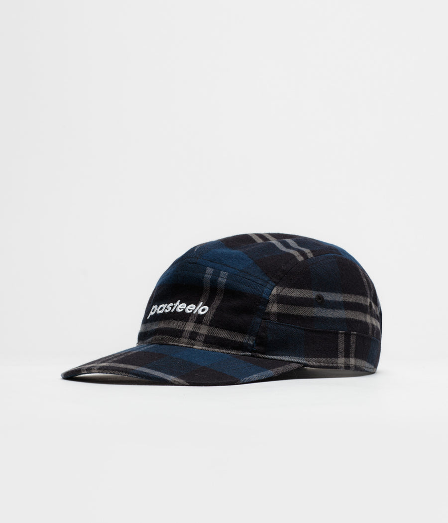 Pasteelo Cotton Flannel Cap - Navy / Black Plaid