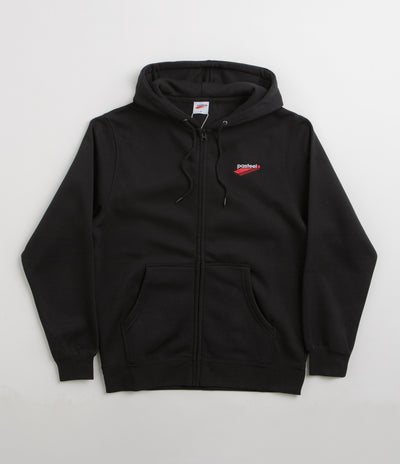 Pasteelo Embroidered O.G. Zip Hoodie in Black