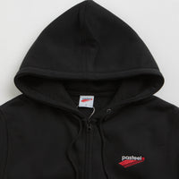 Pasteelo Embroidered O.G. Zip Hoodie in Black thumbnail