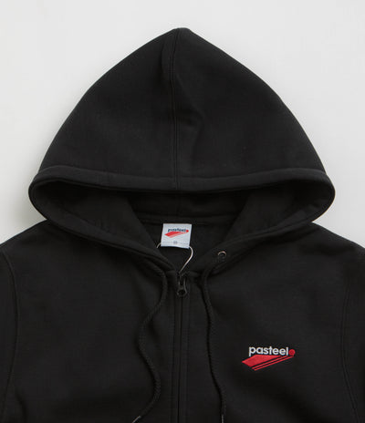 Pasteelo Embroidered O.G. Zip Hoodie in Black
