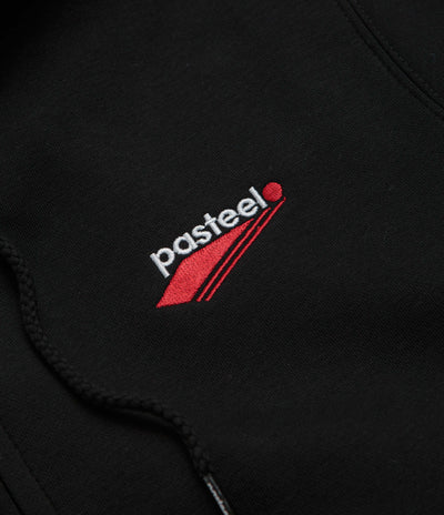 Pasteelo Embroidered O.G. Zip Hoodie in Black