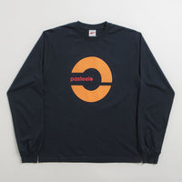 Pasteelo Grooves Long Sleeve T-Shirt in Navy thumbnail