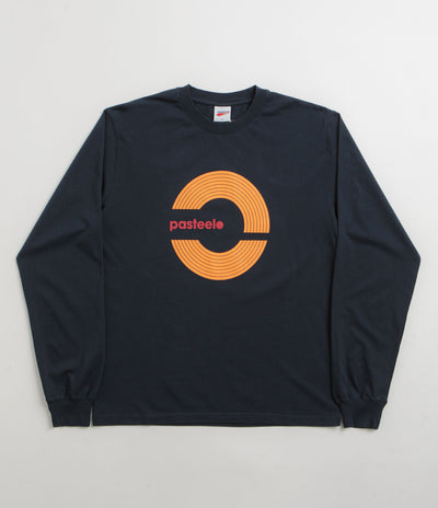 Pasteelo Grooves Long Sleeve T-Shirt in Navy