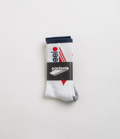 Pasteelo O.G. ATL Socks in White and Red / Grey