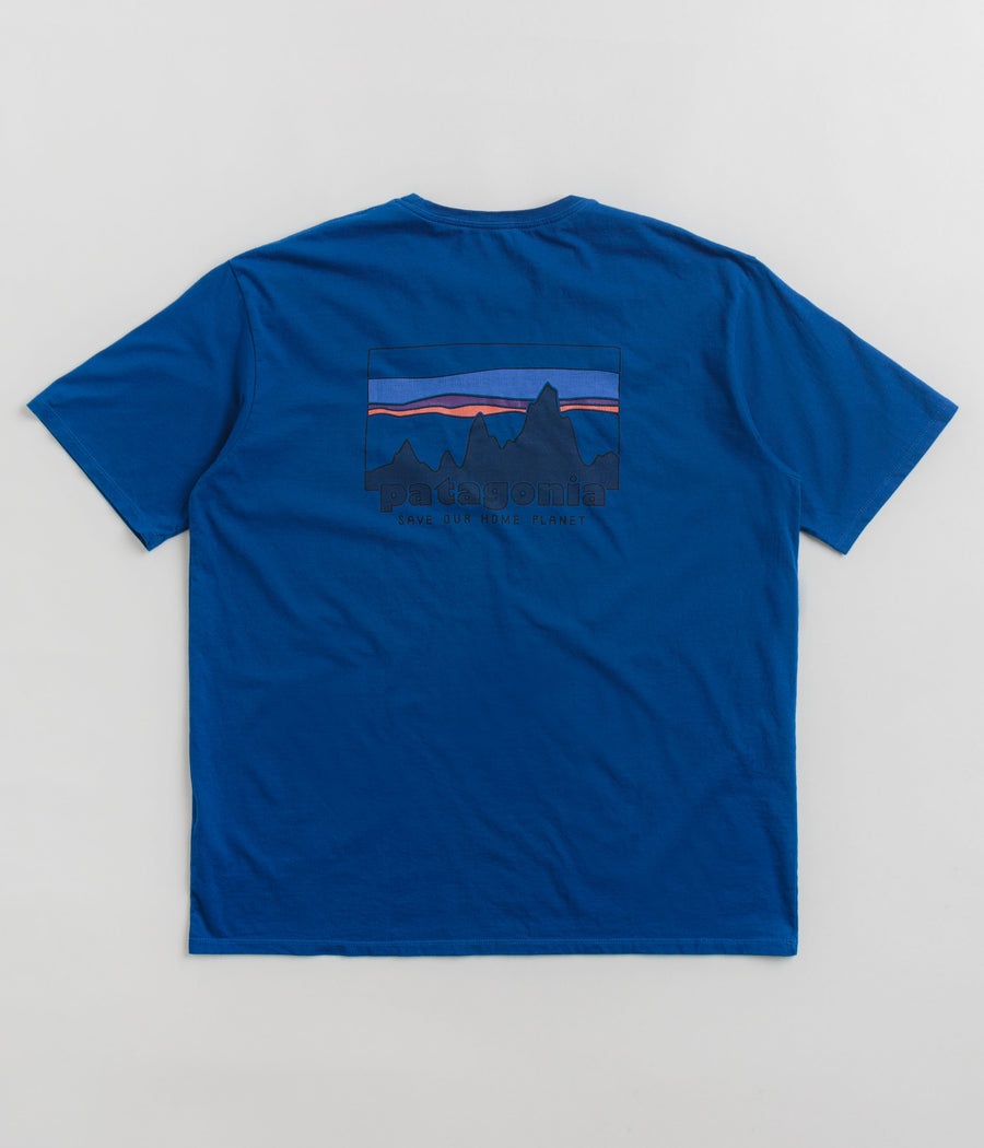 Patagonia 73 Skyline Organic T-Shirt - Endless Blue