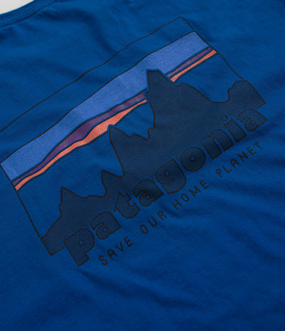 Patagonia 73 Skyline Organic T-Shirt - Endless Blue