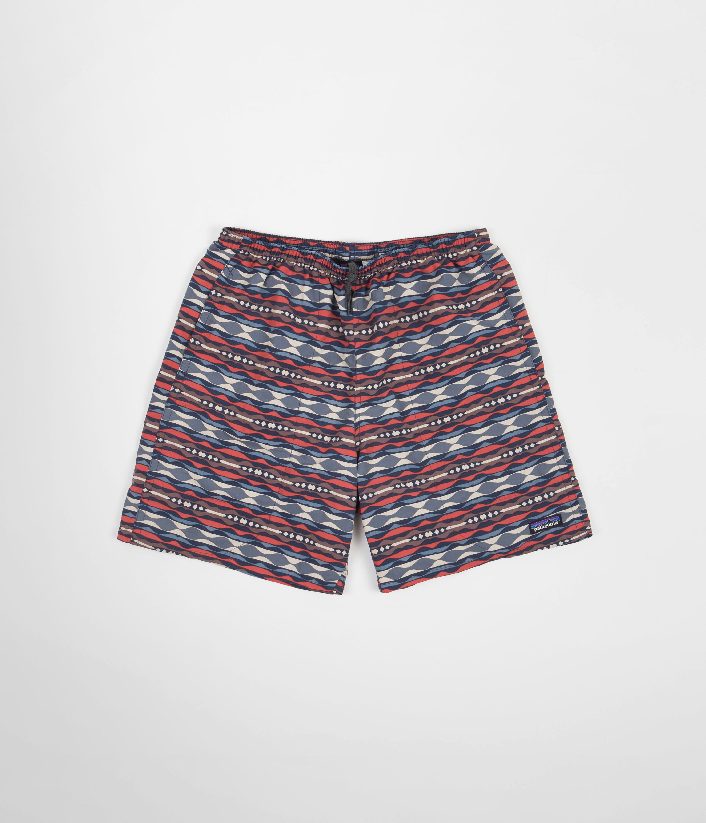 Patagonia Baggies Longs 7" Shorts - Coast Highway Multi: Sumac Red