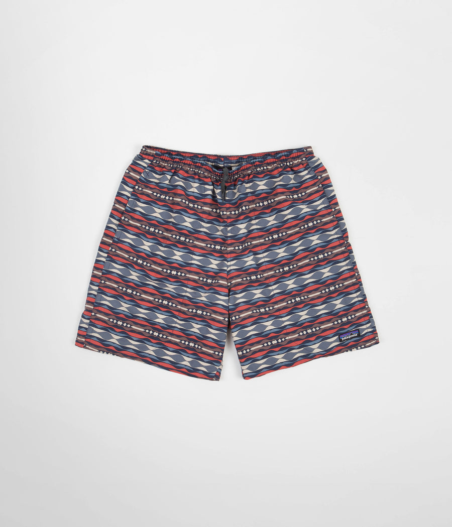 Patagonia Baggies Longs 7" Shorts - Coast Highway Multi: Sumac Red
