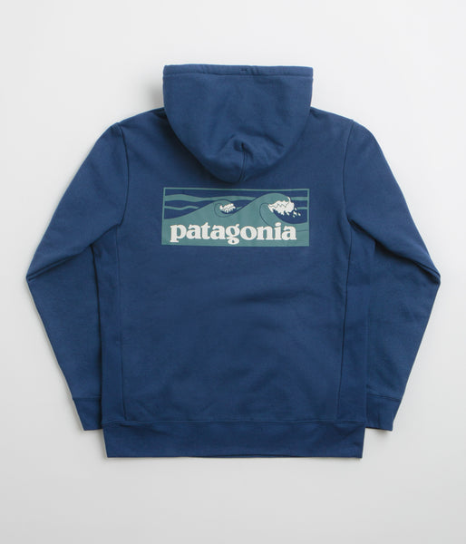 Patagonia Boardshort Logo Uprisal Hoodie - Clement Blue | flatspot