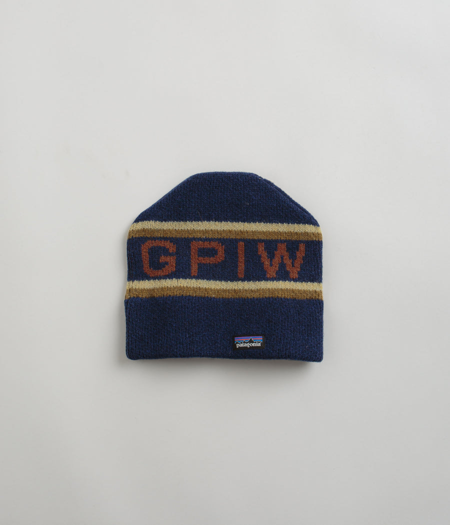Patagonia Fun Hog Beanie in GPIW Knit: Stone Blue