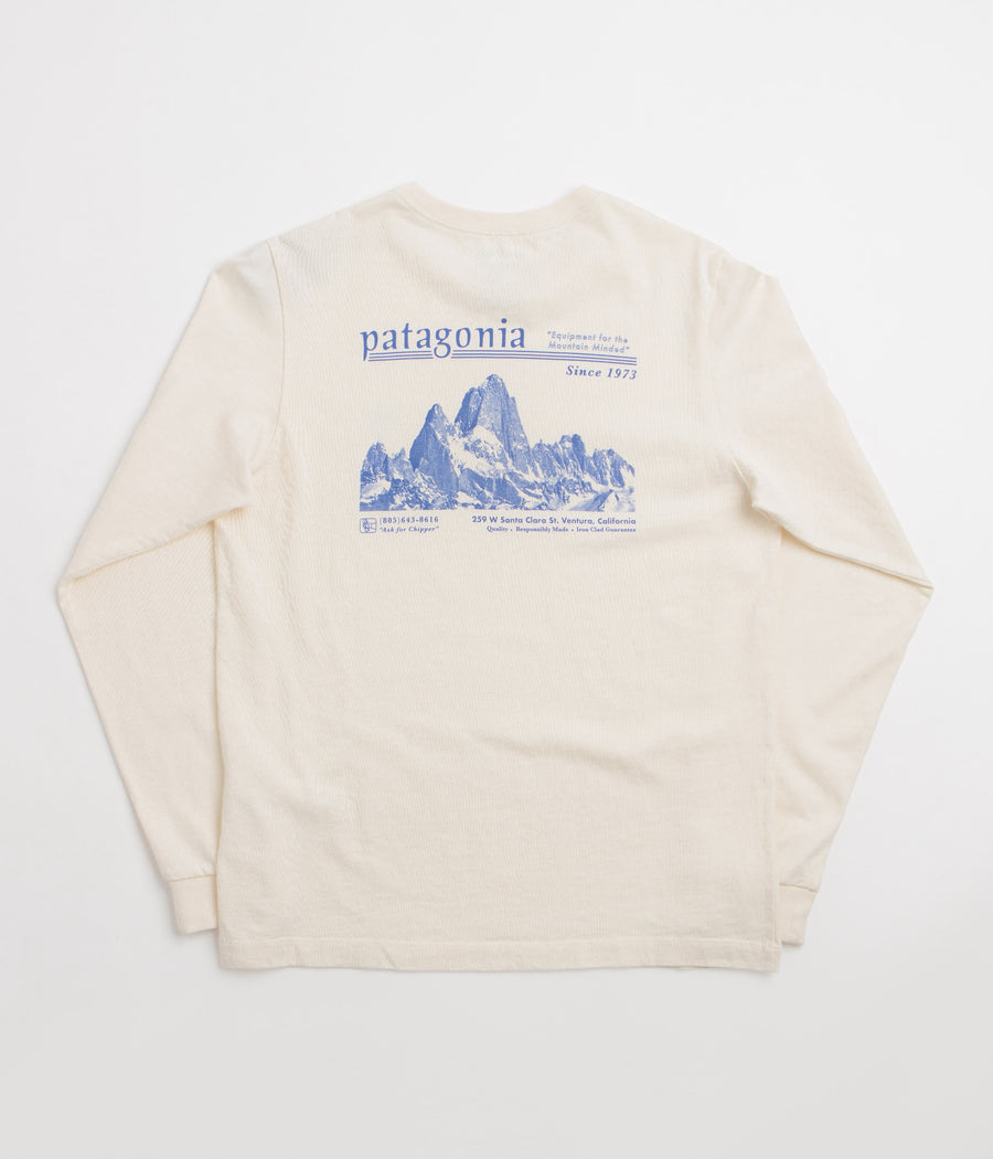 Patagonia Hut Tripper Skyline Long Sleeve T-Shirt in Undyed Natural