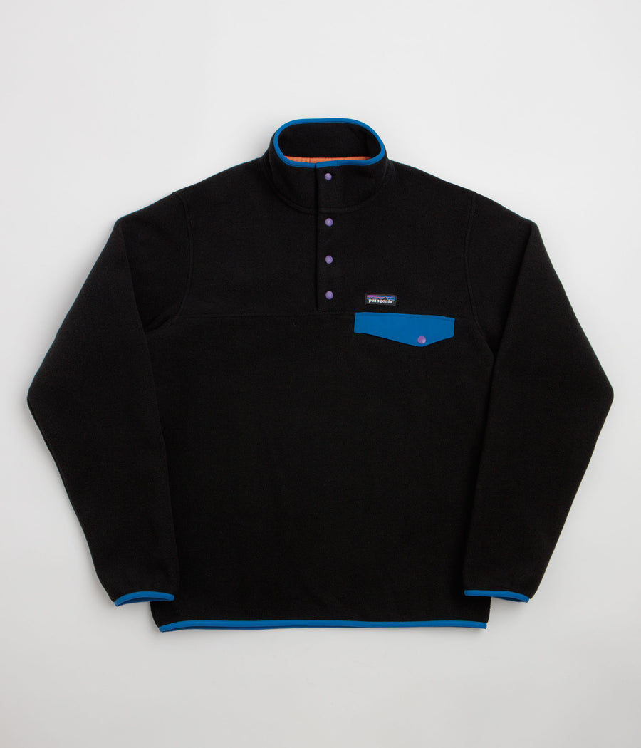 Patagonia Lightweight Synchilla Snap-T Fleece - Black / P6 Blue