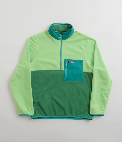 Patagonia Microdini 1/2 Zip Pullover Fleece - Gather Green | flatspot