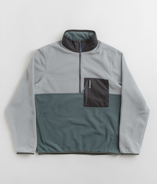 Patagonia Microdini 1/2 Zip Pullover Fleece - Nouveau Green / Salt