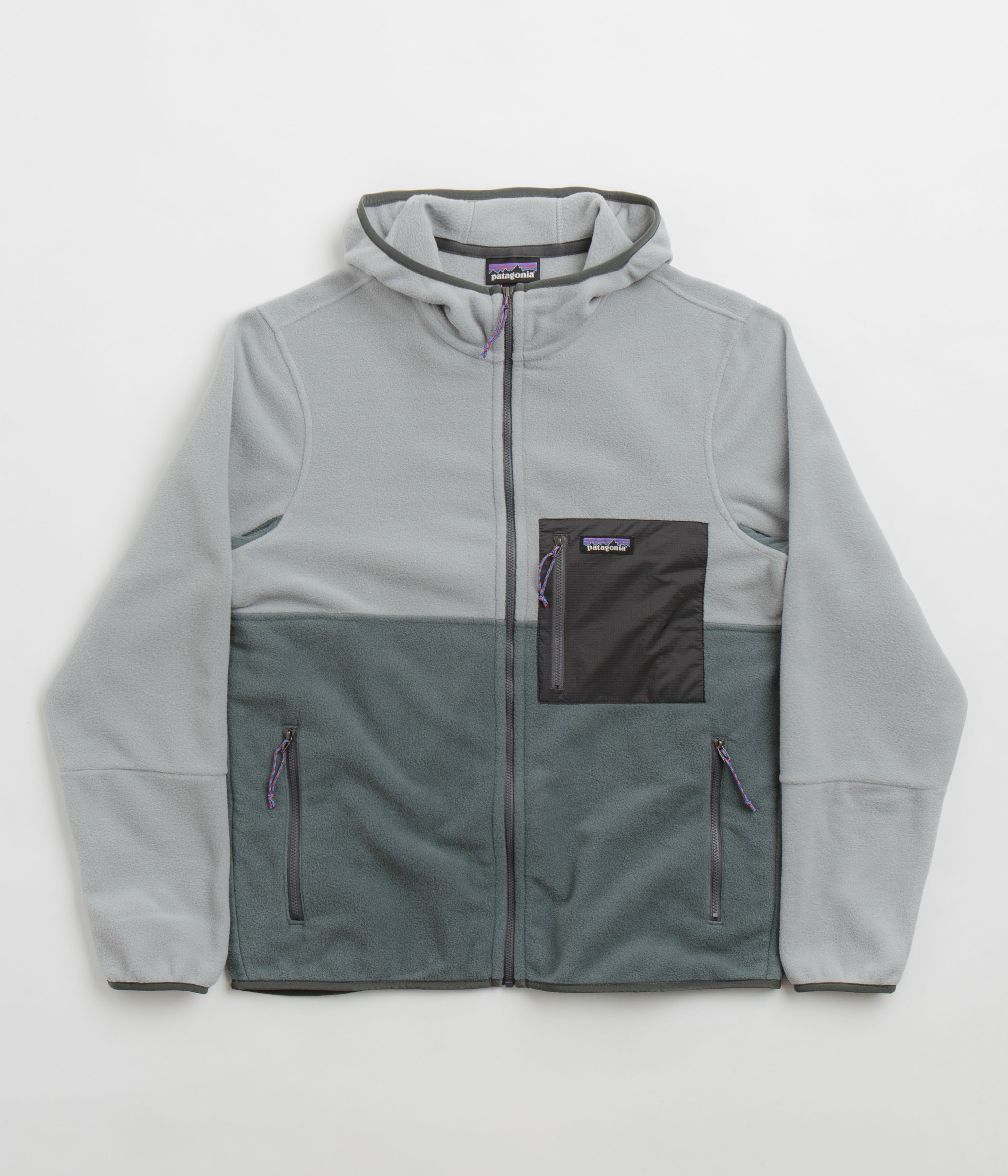 Patagonia Microdini Hoodie - Nouveau Green / Salt Grey