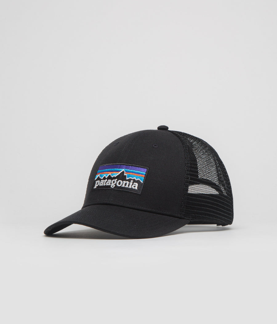 Patagonia P-6 Logo LoPro Trucker Cap in Black